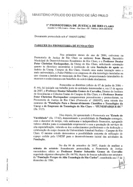 la PROMOTORIA DE JUSTI&Ccedil;A DE .RIO CLARO
