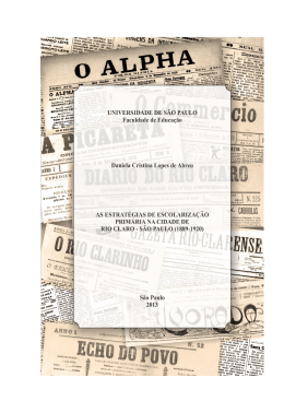 As estratégias de escolarização primária na cidade de Rio Claro