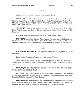1951 06 de janeiro. A sede da Prov&iacute;ncia volta para Rio Claro