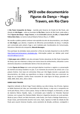 Hugo Travers, em Rio Claro - S&atilde;o Paulo Companhia de Dan&ccedil;a