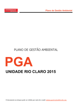 UNIDADE RIO CLARO 2015 - Odebrecht Agroindustrial