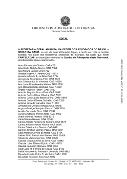 EDITAL &ndash; 30 de julho de 2004