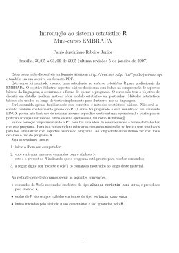 (Mini-curso EMBRAPA).