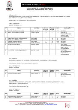 disciplinas isoladas &ndash; 2014-2 - Programa de P&oacute;s