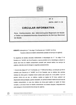 Circular Informativa n&ordm;. 8 de 16/11/2007