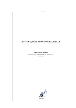 JUSTIFICA&Ccedil;&Otilde;ES E PRINC&Iacute;PIOS REGISTRAIS