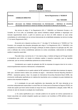 CONSELHO DIRECTIVO Norma Regulamentar n.º 05/2005-R