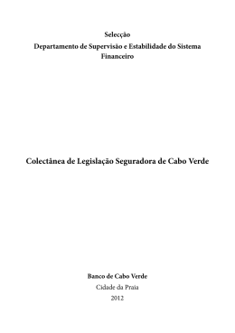 Colect&acirc;nea de Legisla&ccedil;&atilde;o do Sector de Seguros