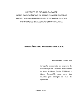 biomec&acirc;nica do aparelho extraoral