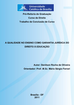 Denilson Rocha de Oliveira - Universidade Cat&oacute;lica de Bras&iacute;lia