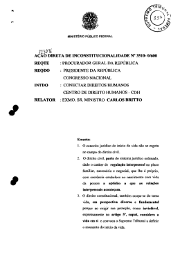 Manifestação PGR - Supremo Tribunal Federal