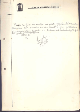 Recolha de Poesia - C&acirc;mara Municipal de Nisa