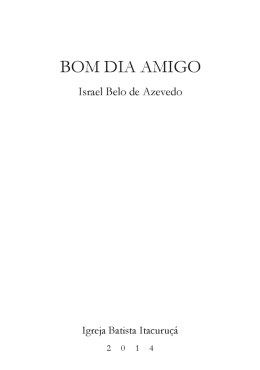 BOM DIA AMIGO - Igreja Batista Itacuruçá