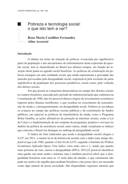 Pobreza e Tecnologia Social o que isto tem a ver