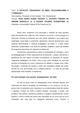 1 T&iacute;tulo: O ESTATUTO PEDAG&Oacute;GICO DA M&Iacute;DIA