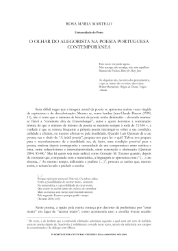 PCULT STUDIES O olhar do alegorista na poesia portuguesa