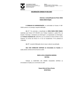 DELIBERAÇÃO CONSAD Nº 003/2007 Autoriza a