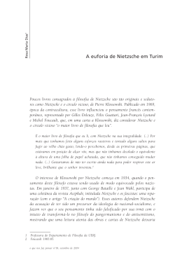 Rosa Maria Dias, "A euforia de Nietzsche em Turim"