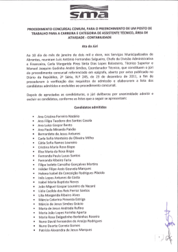 procedimento concursal comum, para o preenchimento de um