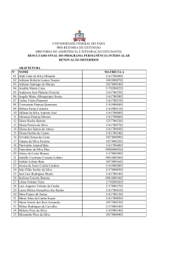 Renovação Deferidos - Pró-Reitoria de Extensão