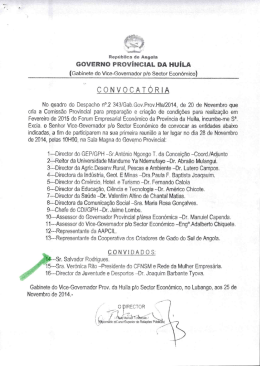 GOVERNO PeovinclAL DA HuiLA