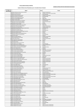 Caderno Eleitoral dos Estudantes para o Conselho Geral e para o