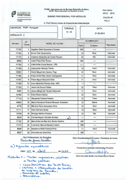 consultar informação - Escola Secundária Sebastião da Gama