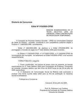 Gradua&ccedil;&atilde;o em Ci&ecirc;ncias Biol&oacute;gicas ou &aacute;reas afins com