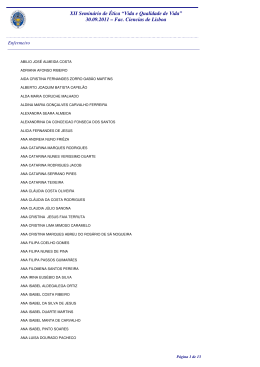 XII Semin&aacute;rio de &Eacute;tica &ldquo;Vida e Qualidade de Vida&rdquo; 30.09.2011 &ndash; Fac
