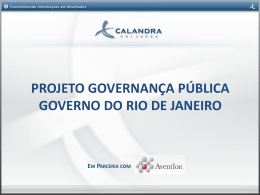 projeto governança pública governo do rio de janeiro
