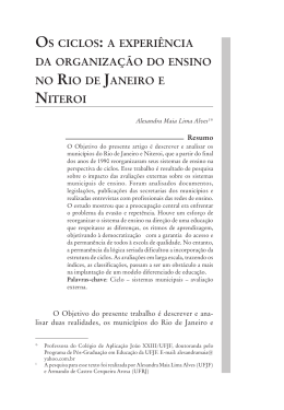 a experi&ecirc;ncia da Organiza&ccedil;&atilde;O dO ensinO nO riO de JaneirO