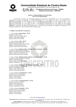 EDITAL N&ordm; 058/2015 - Universidade Estadual do Centro