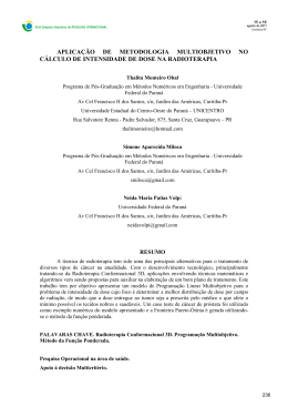 Aplica&ccedil;&atilde;o De Metodologia Multiobjetivo No C&aacute;lculo De Intensidade