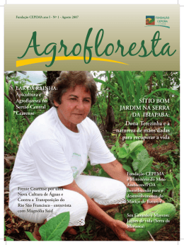 Revista Agrofloresta n. 01 - Ministério do Meio Ambiente