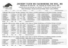 JOCKEY CLUB DE CACHOEIRA DO SUL, RS