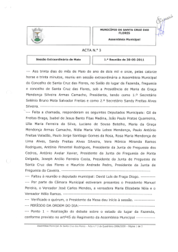ACTA N.&deg; 3 - C&acirc;mara Municipal de Santa Cruz das Flores