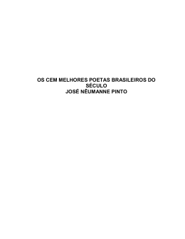 Os cem melhores poetas brasileiros do século