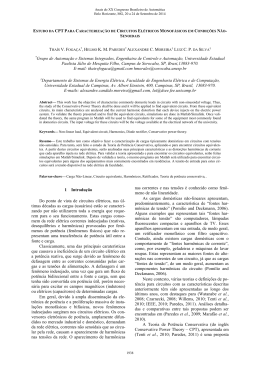 Estudo da CPT para Caracteriza&ccedil;&atilde;o de Circuitos El&eacute;tricos