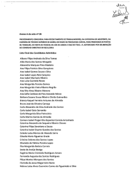 Anexo A da acta n9 25 - ARS Lisboa e Vale do Tejo