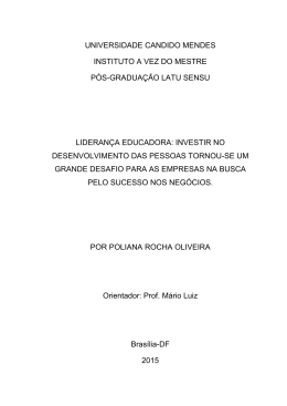 poliana rocha oliveira - AVM Faculdade Integrada