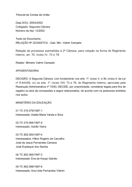 29/04/2002 Colegiado: Segunda C&acirc;mara N&uacute;mero da Ata: 12/2002