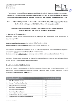 Direcªo Municipalde Recursos Humanos Rua do Bolhão. n"192 Fiorin.