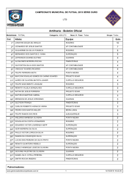Artilharia - Boletim Oficial