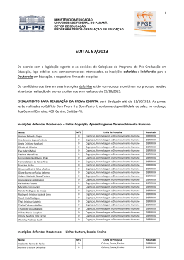 EDITAL 97/2013 - Programa de P&oacute;s