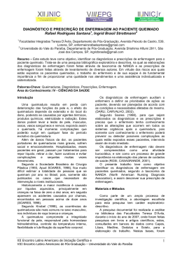 1 DIAGN&Oacute;STICO E PRESCRI&Ccedil;&Atilde;O DE ENFERMAGEM AO