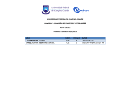 Primeira Chamada - Comprov - Universidade Federal de Campina