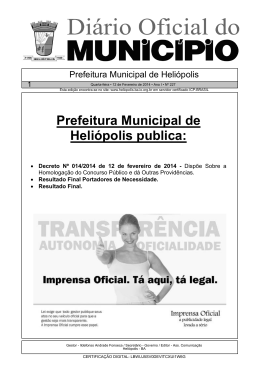 Decreto de Homologa&ccedil;&atilde;o