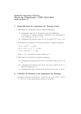 Instituto Superior T&eacute;cnico Teoria da Computa&ccedil;&tilde;ao