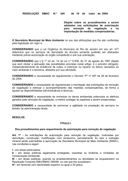 Resolução Nº 345 de 19/05/2004 - Portal da Prefeitura da Cidade