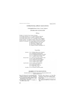INTERNATIONAL LEPROSY ASSOCIATION MEMBERS OF THE